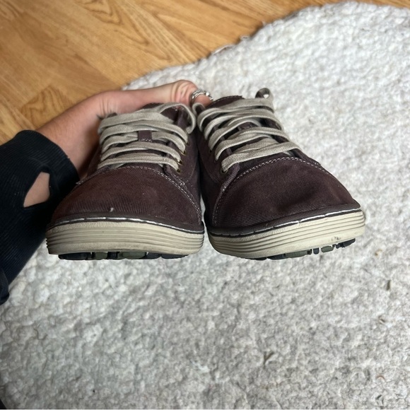 Sketchers Mens Brown Denim and Tan Relaxed Fit Memory Foam Low Sneakers SZ 11 - Picture 7 of 11